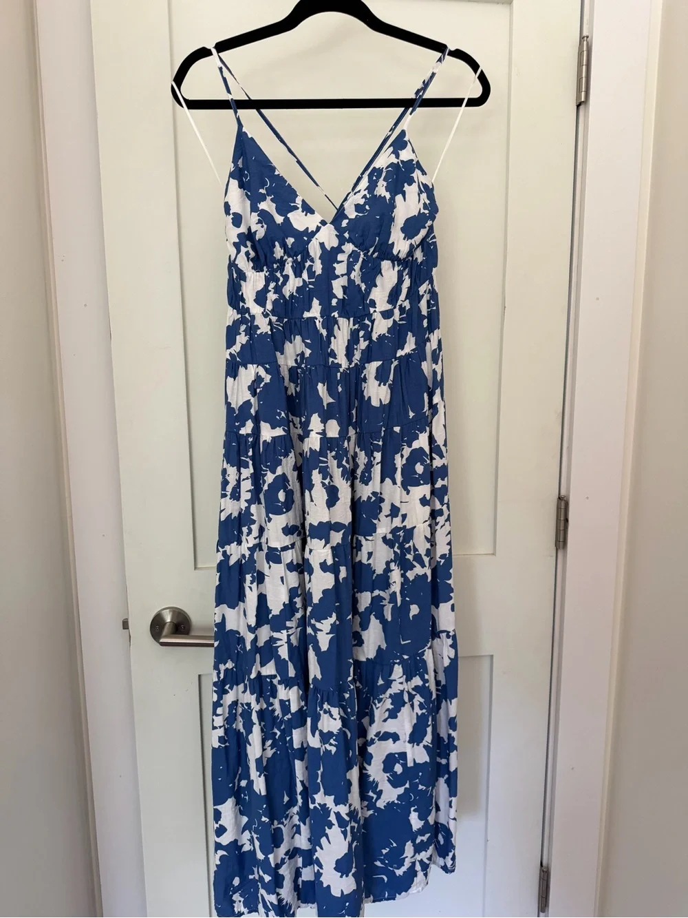 Abercrombie & Fitch Blue and White Floral Maxi Dress